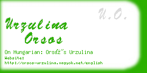 urzulina orsos business card